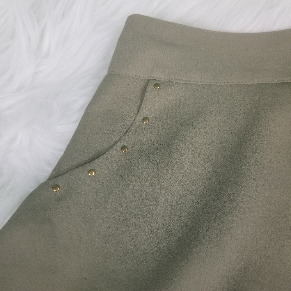BP Collection Green Studded Skirt